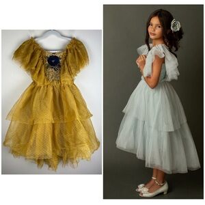 Joyfolie Princess Cowgirl Cottagecore Tulle Ayla Petticoat Dress Mustard | 8